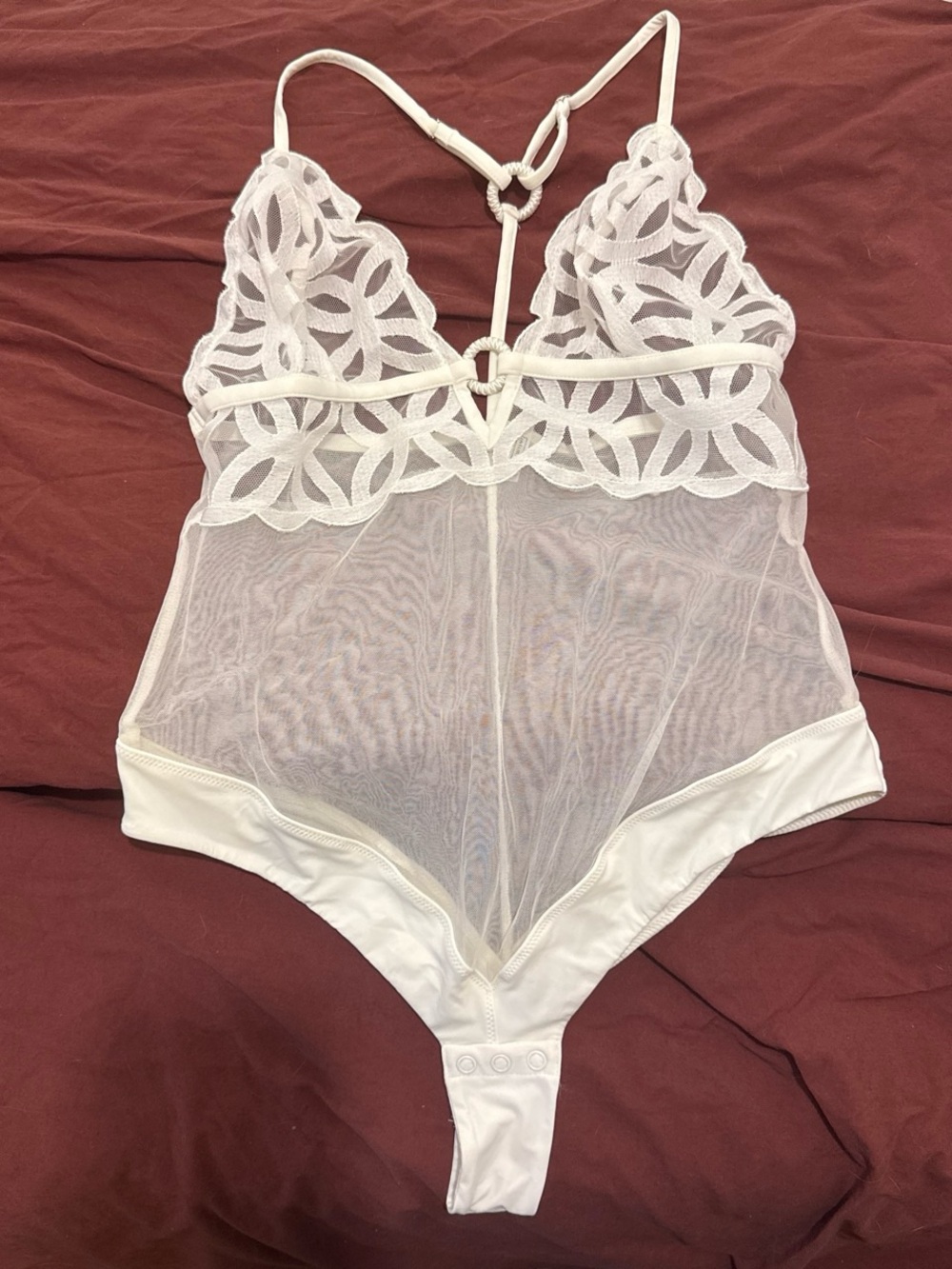 Intimissimi Lace Mesh Bodysuit Top - Women